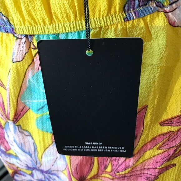 NWT Pretty Little Thing Halter Dress, 4, Yellow Y2K. Frilly keyhole summer! - Picture 6 of 11